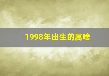 1998年出生的属啥