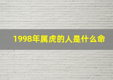 1998年属虎的人是什么命