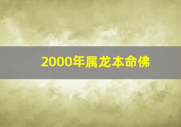 2000年属龙本命佛