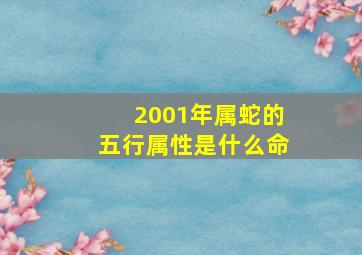 2001年属蛇的五行属性是什么命