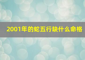 2001年的蛇五行缺什么命格