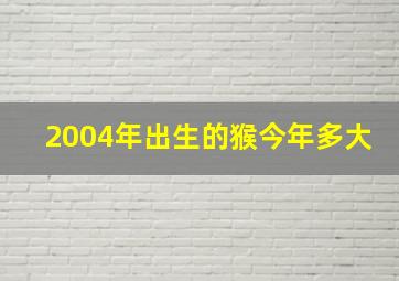 2004年出生的猴今年多大