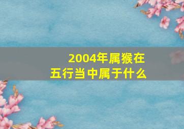 2004年属猴在五行当中属于什么