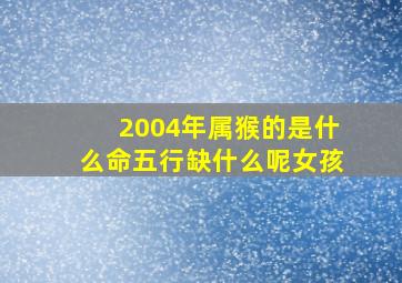 2004年属猴的是什么命五行缺什么呢女孩