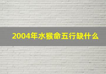 2004年水猴命五行缺什么