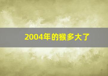 2004年的猴多大了