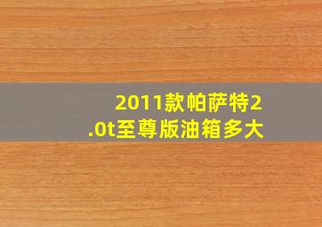 2011款帕萨特2.0t至尊版油箱多大