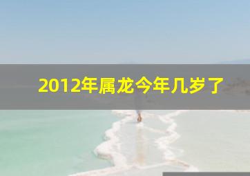 2012年属龙今年几岁了