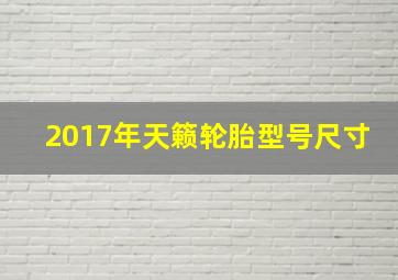 2017年天籁轮胎型号尺寸