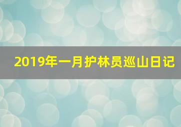 2019年一月护林员巡山日记