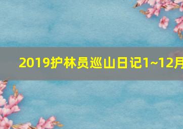 2019护林员巡山日记1~12月