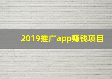 2019推广app赚钱项目