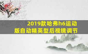 2019款哈弗h6运动版自动精英型后视镜调节