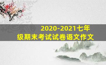 2020-2021七年级期末考试试卷语文作文