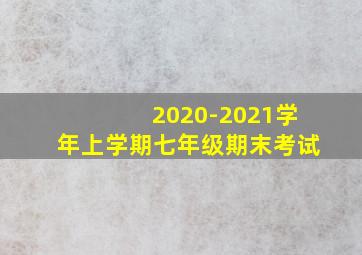 2020-2021学年上学期七年级期末考试