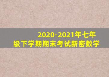 2020-2021年七年级下学期期末考试新密数学