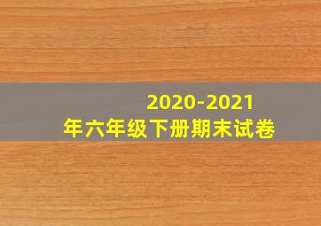 2020-2021年六年级下册期末试卷