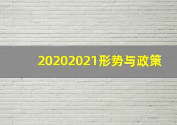 20202021形势与政策