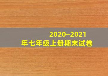 2020~2021年七年级上册期末试卷