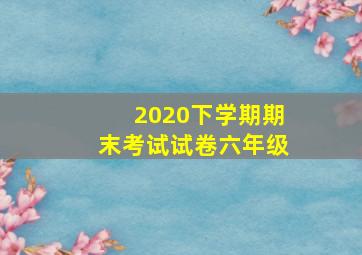 2020下学期期末考试试卷六年级