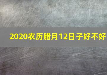 2020农历腊月12日子好不好