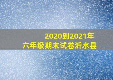 2020到2021年六年级期末试卷沂水县