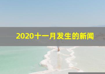 2020十一月发生的新闻