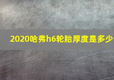 2020哈弗h6轮胎厚度是多少