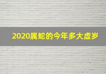 2020属蛇的今年多大虚岁