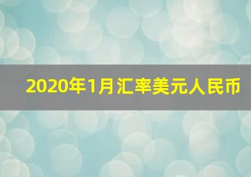 2020年1月汇率美元人民币