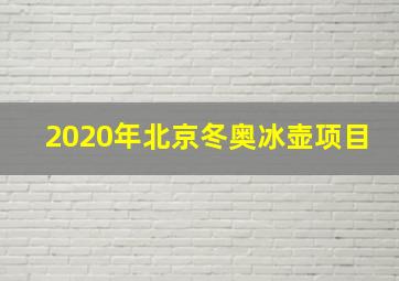 2020年北京冬奥冰壶项目