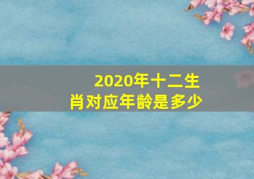 2020年十二生肖对应年龄是多少