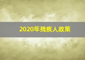 2020年残疾人政策