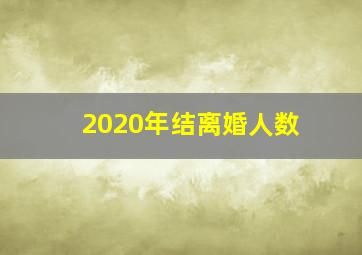 2020年结离婚人数