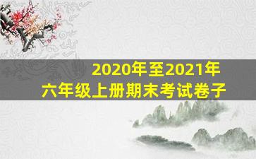 2020年至2021年六年级上册期末考试卷子