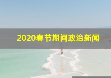 2020春节期间政治新闻