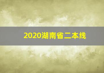 2020湖南省二本线