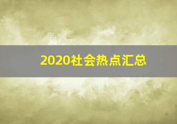 2020社会热点汇总