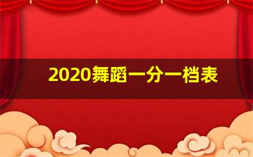 2020舞蹈一分一档表