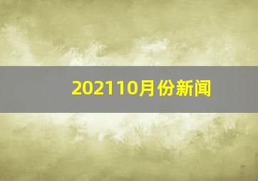 202110月份新闻