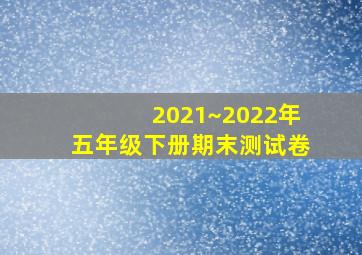 2021~2022年五年级下册期末测试卷