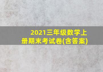 2021三年级数学上册期末考试卷(含答案)