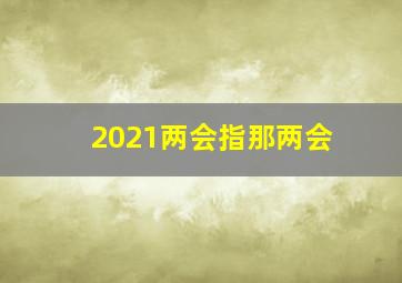 2021两会指那两会