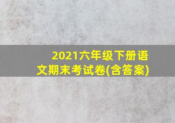 2021六年级下册语文期末考试卷(含答案)