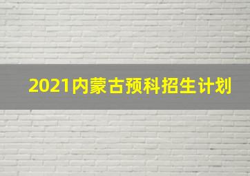 2021内蒙古预科招生计划