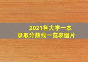 2021各大学一本录取分数线一览表图片