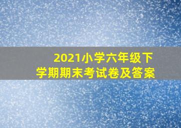 2021小学六年级下学期期末考试卷及答案