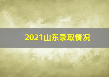 2021山东录取情况