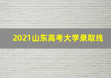 2021山东高考大学录取线