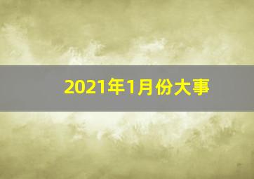 2021年1月份大事